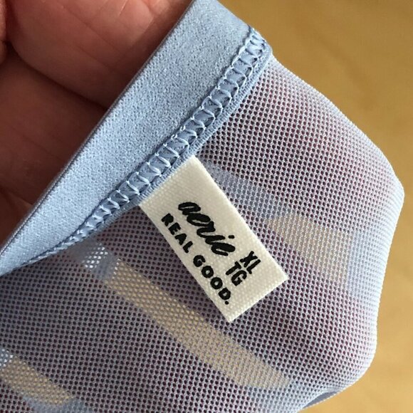 Aerie Smoothez Mesh Bodysuit in Periwinkle Light Blue - NWT's - Picture 8 of 9